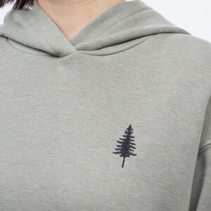 Tentree Women's VetiverGreen Hooded Pullover Tree Embroidery Golden Spruce  XL